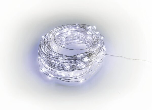 Luci di Natale 180 MICROLED 18m Bianco da Esterno-Interno Soriani