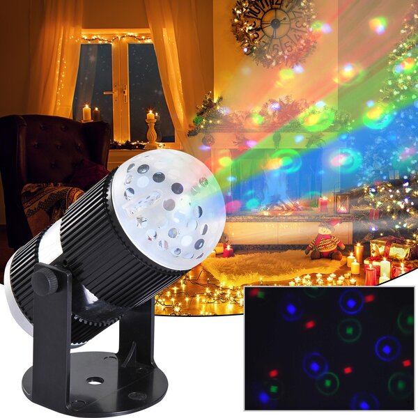 Proiettore a LED Natalizio per Interno Rosso Verde Blu