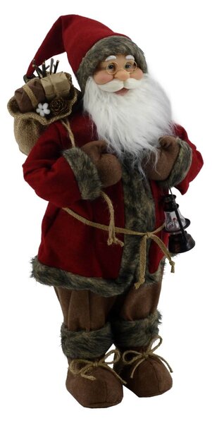 Pupazzo Babbo Natale 40x82x30cm Rosso
