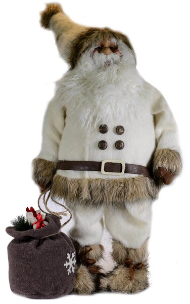 Pupazzo Babbo Natale H68 cm con Sacco Bianco