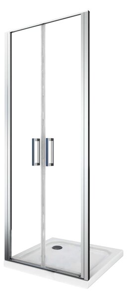 Porta Parete Doccia 70 cm 2 Ante Battenti in Cristallo 6mm H190 Saloon