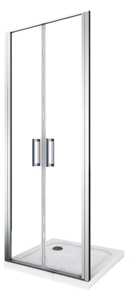 Porta Parete Doccia 70 cm 2 Ante Battenti in Cristallo 6mm H190 Saloon