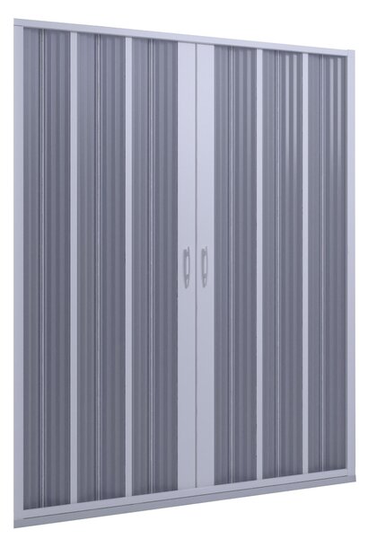 Porta Doccia 2 Ante a Soffietto in PVC Apertura Centrale H185 cm Dorini Bianco 100 cm