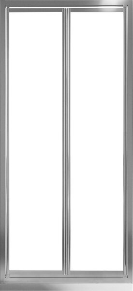 Porta Doccia 2 Ante Battenti in Cristallo Trasparente 4mm H185 Fosterberg Skagen 70 cm