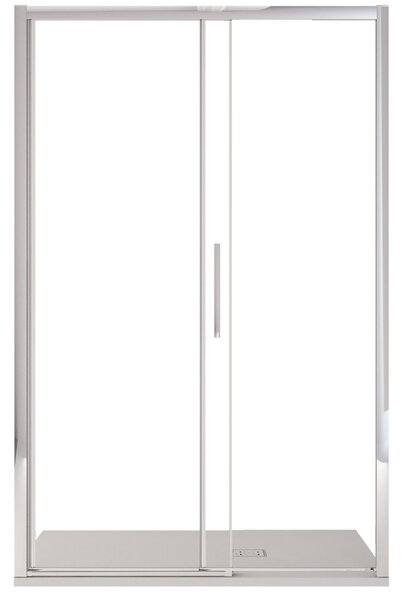 Porta Parete Doccia 130 cm 1 Anta Scorrevole in Cristallo Trasparente 6mm H195 Bonussi Eliane