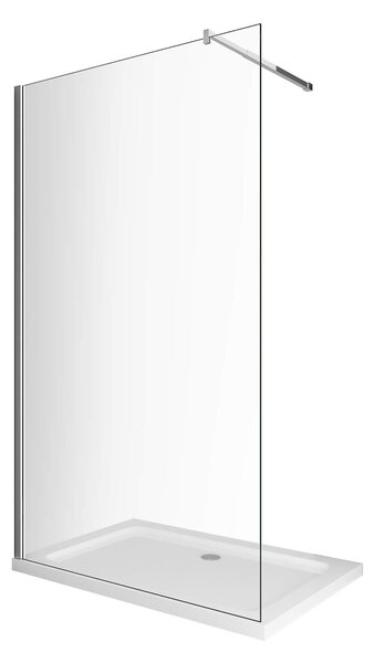 Parete Doccia Walk-In in Cristallo 8mm Trasparente H200cm 80 cm
