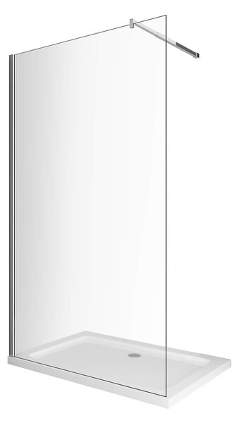 Parete Doccia Walk-In in Cristallo 8mm Trasparente H200cm 80 cm