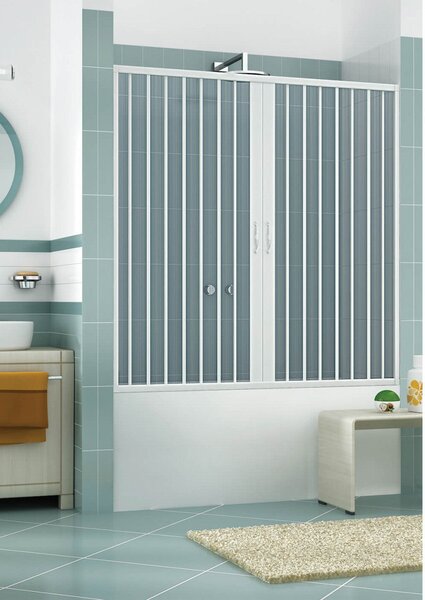 Sopravasca Paratia 1 Lato 2 Ante a Soffietto Apertura Centrale In PVC H150 Caldoni Stjerne 70x140 cm