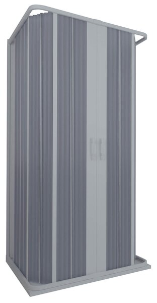 Box Doccia 3 Lati 2 Ante a Soffietto in PVC Apertura Centrale H185 cm Dorini Bianco 80x80 cm