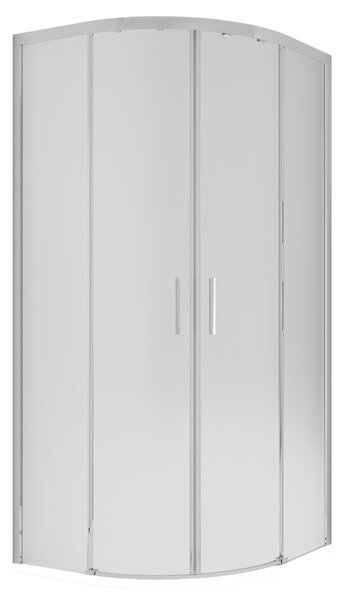 Box Doccia Semicircolare 2 Ante Scorrevoli in Cristallo Acidato 6mm H195 Bonussi Lucy 90x90 cm
