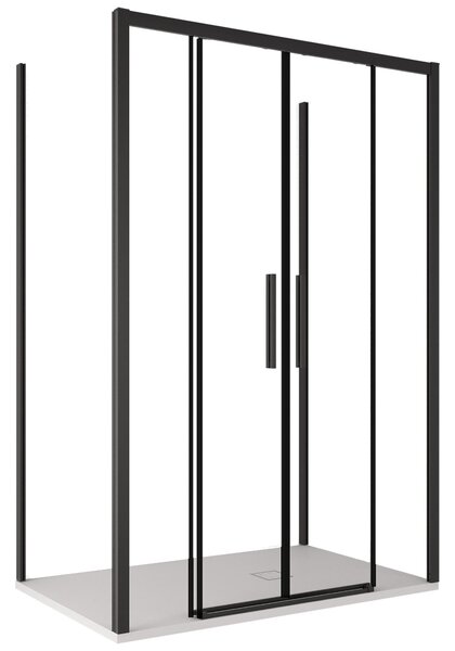 Box Doccia 3 Lati 2 Ante Scorrevoli in Cristallo Trasparente 6mm H195 Bonussi Eliane 70x140x70 cm