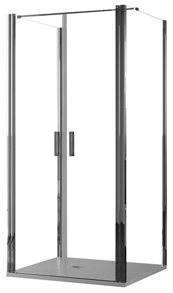 Box Doccia 3 Lati 70x70x70 cm 2 Ante Saloon in Cristallo Trasparente 6mm H195 Bonussi Marty