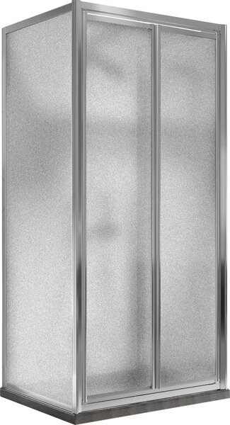 Box Doccia 3 lati 75x70x75 cm 2 Ante Battenti in Cristallo Opaco 4-6mm H198 Fosterberg Maribo Trio