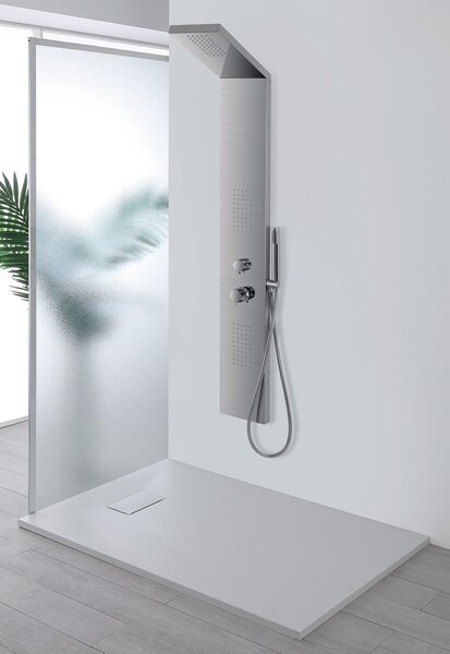 Colonna Doccia Idromassaggio in Acciaio Top Satinata
