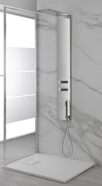 Colonna Doccia Idromassaggio in Acciaio Top Slim Cromo