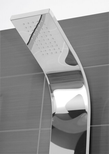 Colonna Doccia Idromassaggio in Acciaio Inox Cromato Feridras Infinity