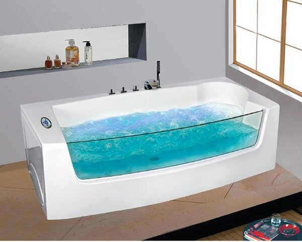 Vasca da Bagno Idromassaggio Rettangolare 180X90 cm Carnelli Dorado