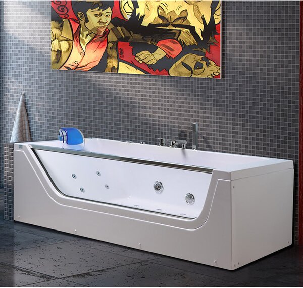 Vasca da Bagno Idromassaggio Rettangolare 180X90 cm Carnelli Pacha