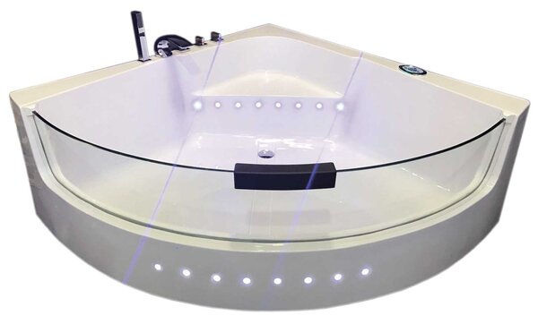 Vasca da Bagno Idromassaggio Angolare 140X140 cm Carnelli White Shark