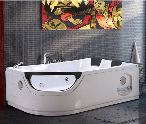 Vasca da Bagno Idromassaggio Angolare 180X120 cm Carnelli Elite