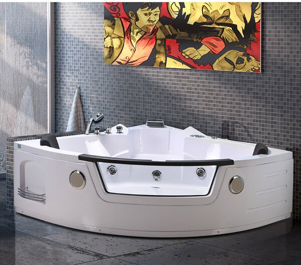 Vasca da Bagno Idromassaggio Angolare 150X150 cm Carnelli Alice