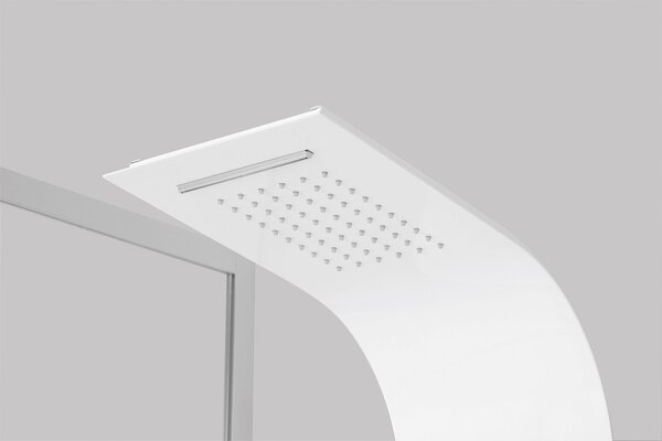 Colonna Doccia Idromassaggio in Alluminio Bianco Alaska