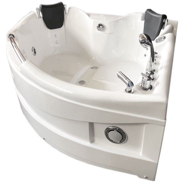 Vasca da Bagno Idromassaggio Angolare 150x150 cm Carnelli Ginevra Bianca