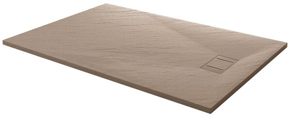 Piatto Doccia Effetto Pietra Filo Pavimento o Tradizionale Tortora 70x90 cm