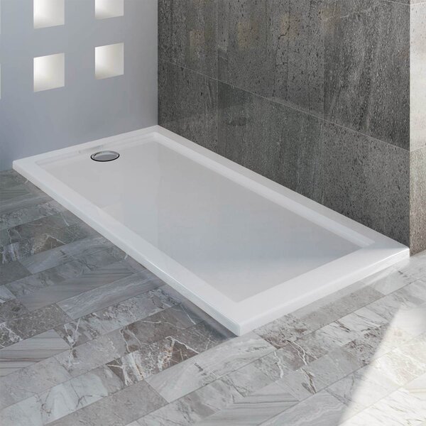 Piatto Doccia 70x140 cm in Acrilico Fosterberg Floret Bianco Lucido