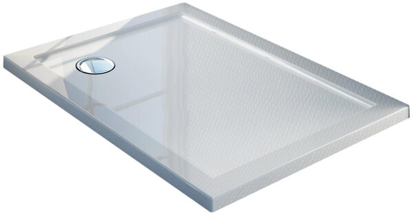 Piatto Doccia 75x90 cm in Acrilico Fosterberg Floret 2 Bianco Lucido