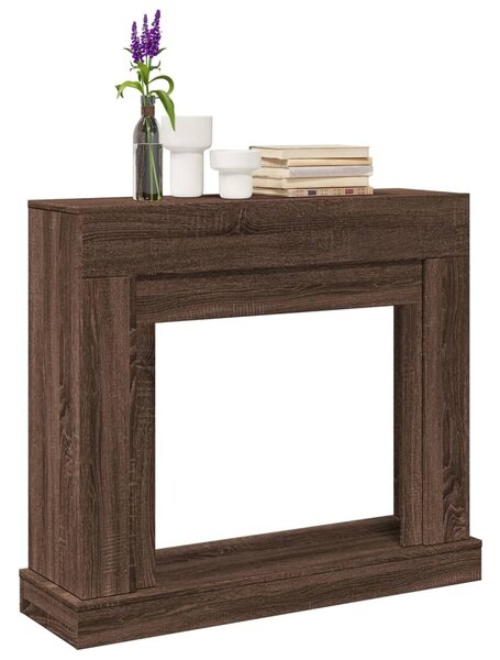 Pratica cornice per camino effetto rovere marrone 100x30x87,5 cm Pannelli a base di legno - caminetti decorativi ,mobili di design 2534385 1pacco