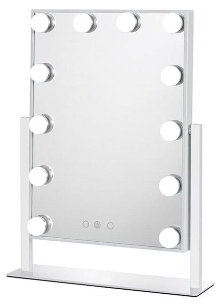 Specchio da trucco UNIQ Vanity New York Hollywood con illuminazione a LED - Specchio cosmetico regolabile con 3 modalità di illuminazione, bianco
