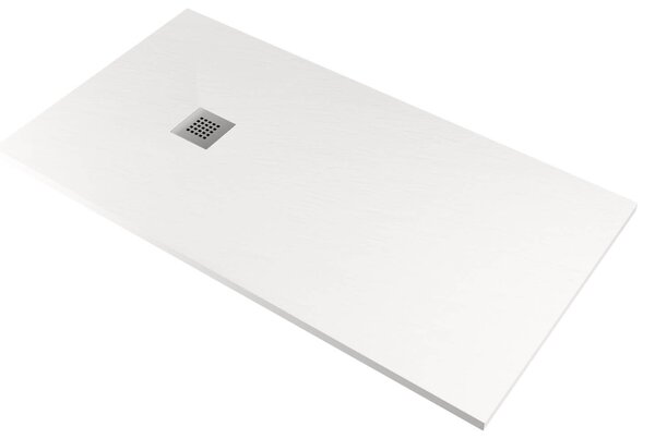 Piatto Doccia in Pietra 80x100 cm Pedrinelli Ardesia Stone Side Bianco