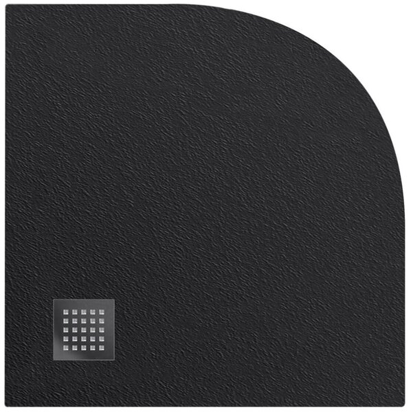 Piatto Doccia Semicircolare in Pietra Fosterberg Silene 4 Antracite 80x80 cm