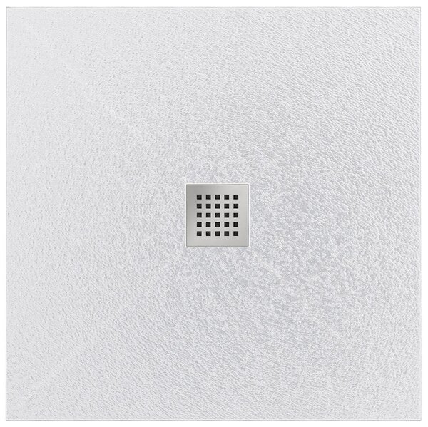 Piatto Doccia in Pietra Fosterberg Silene 2 Bianco 70x70 cm