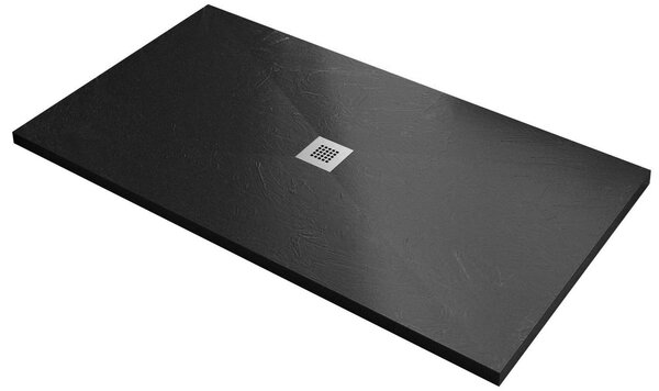 Piatto Doccia in Pietra 70x170 cm Bonussi Ardesia Stone Central Nero