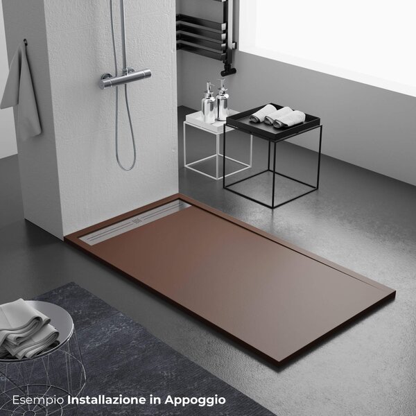 Piatto Doccia in Pietra Bonussi Trivor Marrone 70x100 cm