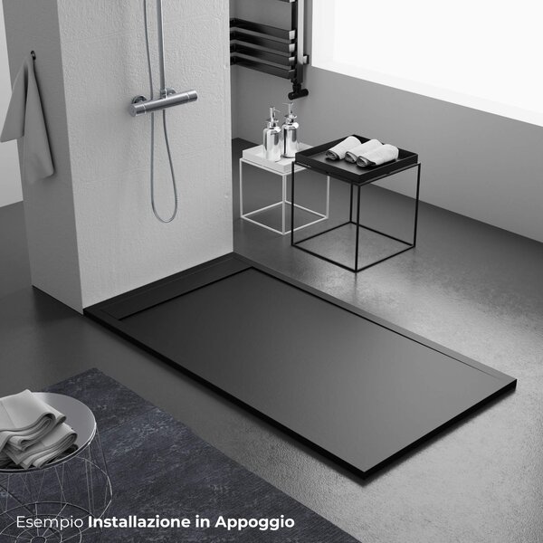 Piatto Doccia 70x160 cm in Pietra Bonussi Kamet Nero