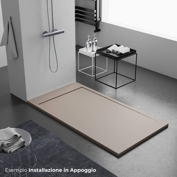 Piatto Doccia 90x110 cm in Pietra Bonussi Kamet Moka
