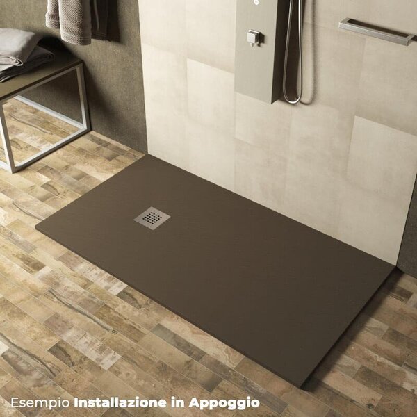 Piatto Doccia in Pietra 70x130 cm Pedrinelli Ardesia Stone Side Tortora