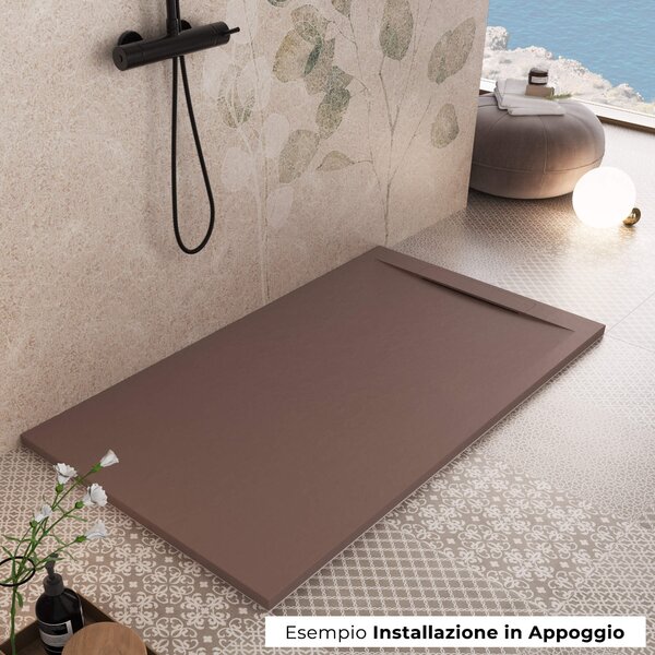 Piatto Doccia in Pietra Bonussi Ardesia Calcutta Marrone 70x100 cm