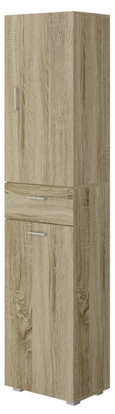 Armadio 1 Anta con Cassetto e Cestello 45x32x195 cm Rovere