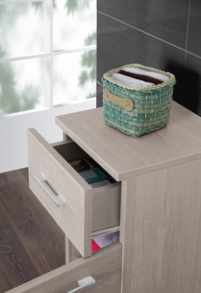 Mobile da Bagno Base Singola 33Cm Rovere Chiaro