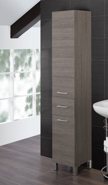 Mobile da Bagno Colonna Portasciugamani 33x180x33 cm Rovere Scuro