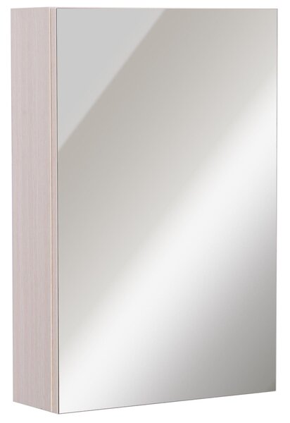 Specchio Armadietto da Bagno Pensile 3 Ripiani Interni in Legno Rovere 40x60x13,5 cm