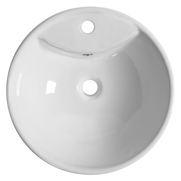 Lavabo da Appoggio 45,5x46x18 cm in Ceramica Bianco