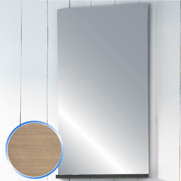 Specchiera da Bagno in Legno Rovere Chiaro 45X90cm Fosterberg Roma 1