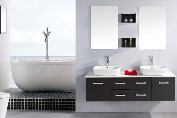 Mobile Bagno Sospeso 150 cm Prince Carnelli Nero