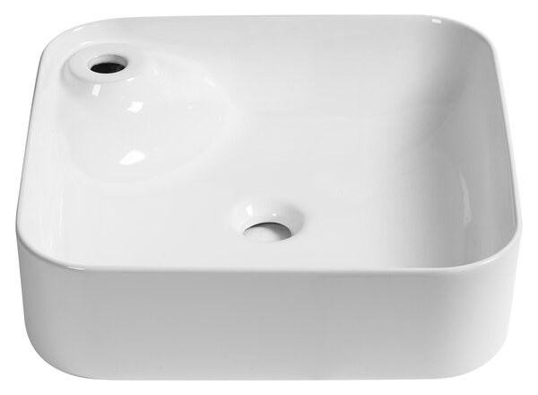 Lavabo da Appoggio 43x43x12 cm in Ceramica Bianco