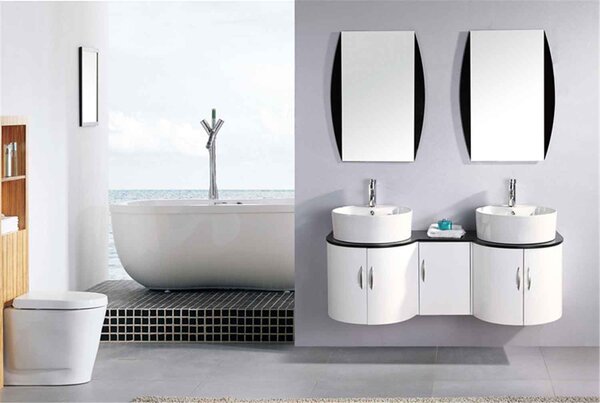 Mobile Bagno Sospeso 138 cm Tiger Carnelli Bianco